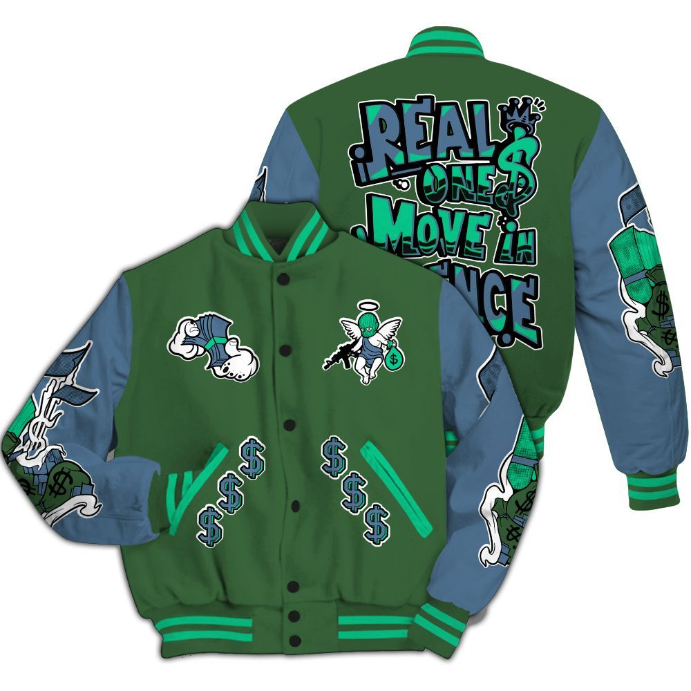 Varsity Jacket To Match Foamposite Pro Pine Green 2025 - Ones Move In Silence Graphic All Over Print