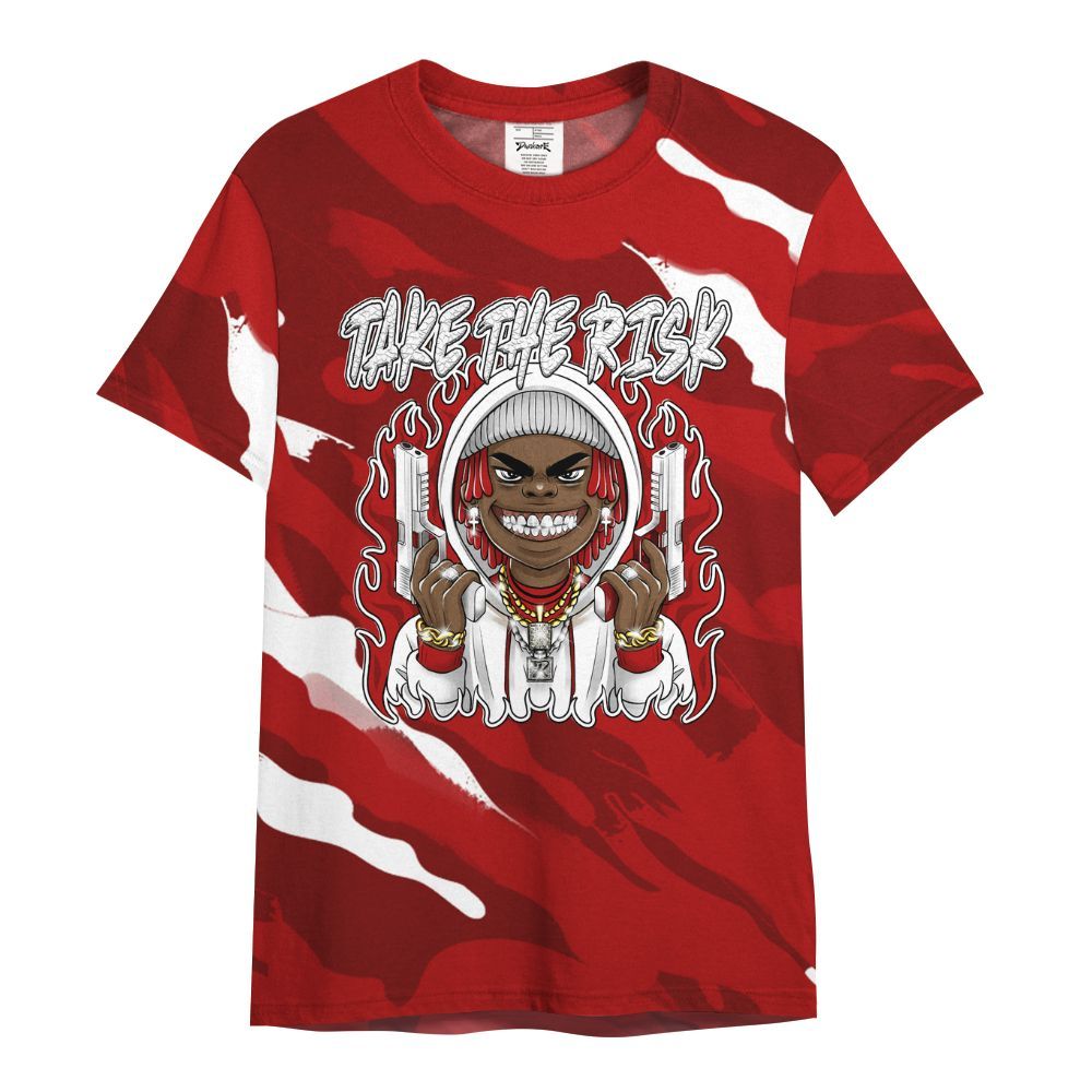 Shirt To Match Red Taxi 12s - Take The Risk Colored All Over Print