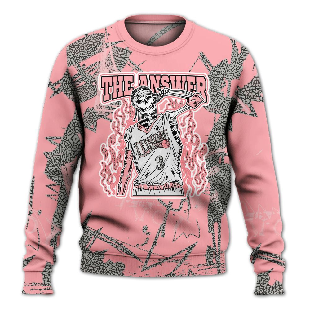 Sweatshirt To Match Retro Wings 3s - Allen Answer Skeleton Messyz All Over Print