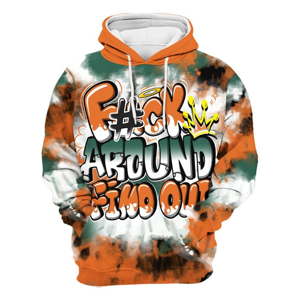 Hoodie To Match Dunk Low Ceramic - Tie Dye FK Around Find Out All Over Print