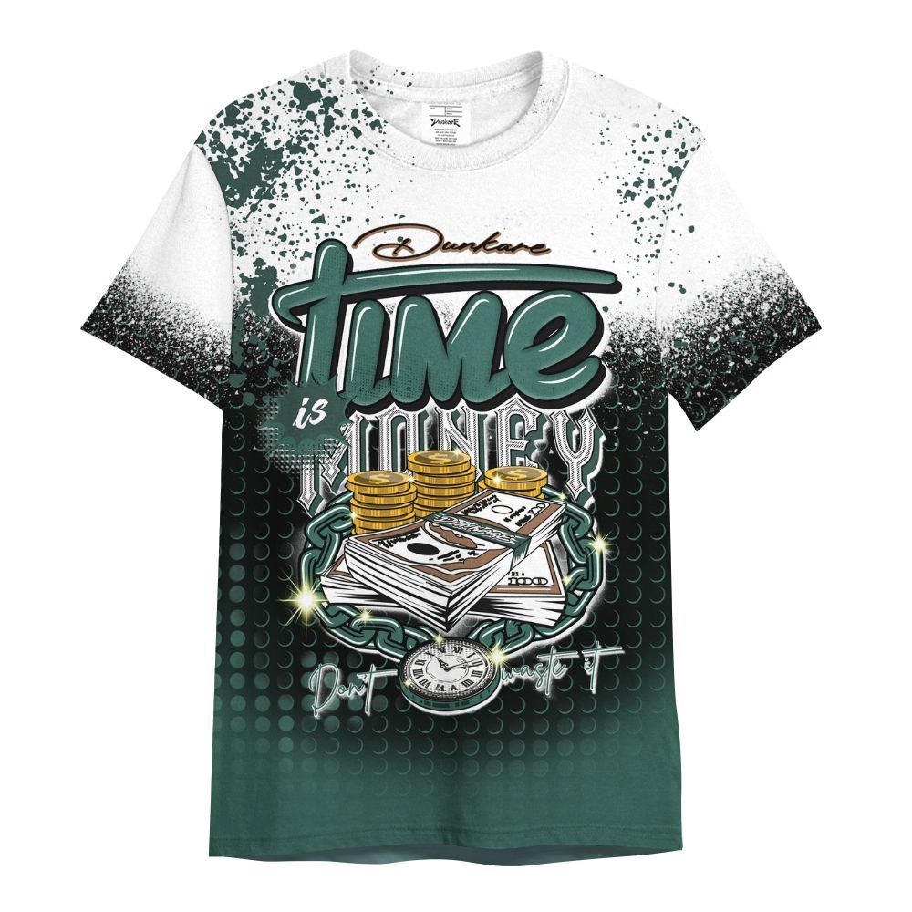 Shirt To Match Low OG Oxidized Green 1s - Halftone Time Is Money All Over Print