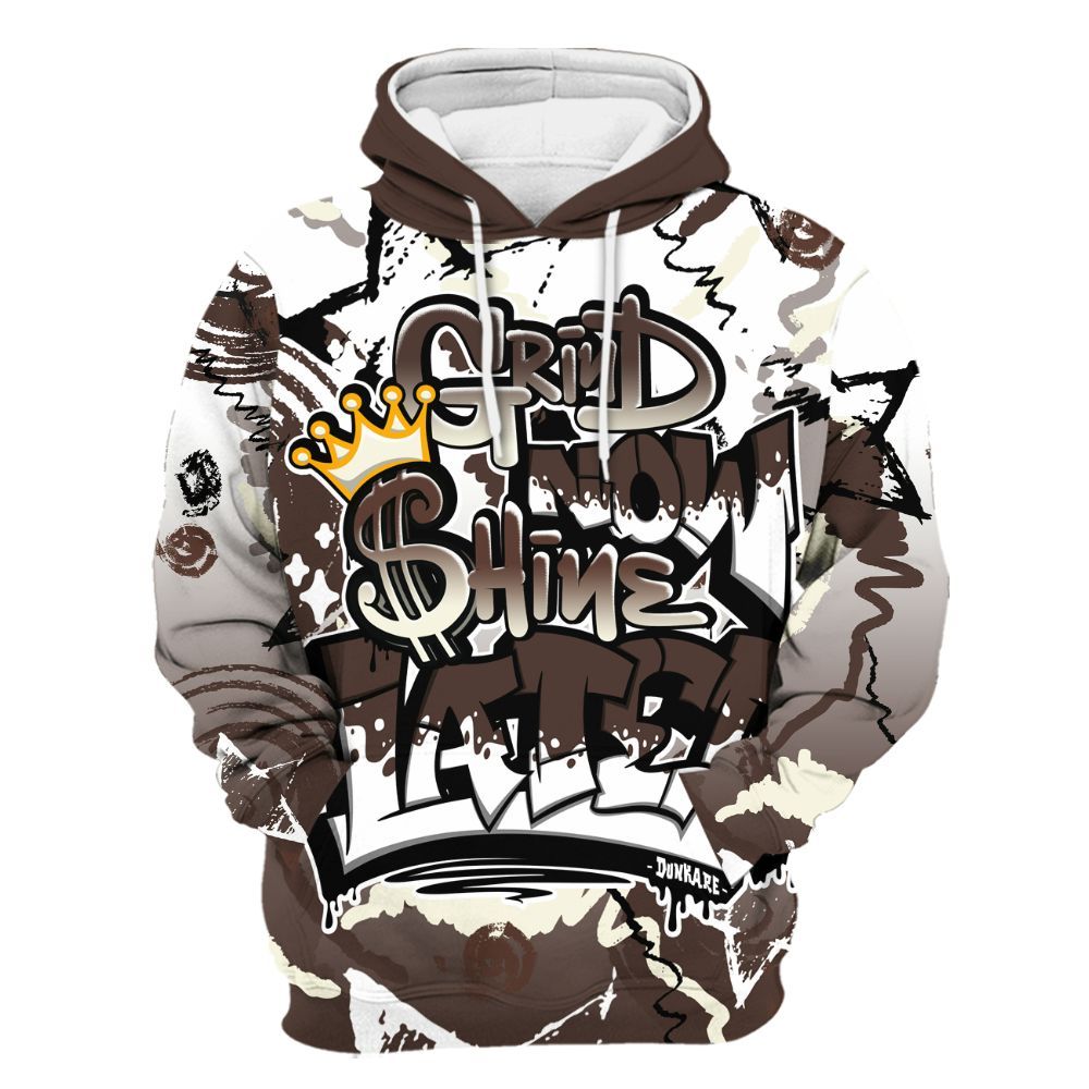 Hoodie To Match SoleFly Cafecito 12s - Grind Shine Later Drip All Over Print