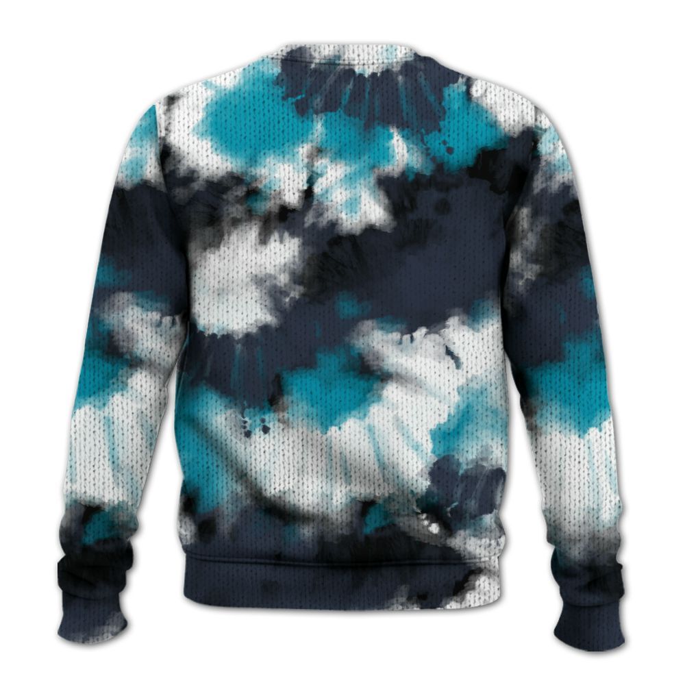 Knitted Sweater To Match Retro Obsidian 13s - Tie Dye FK Around Find Out