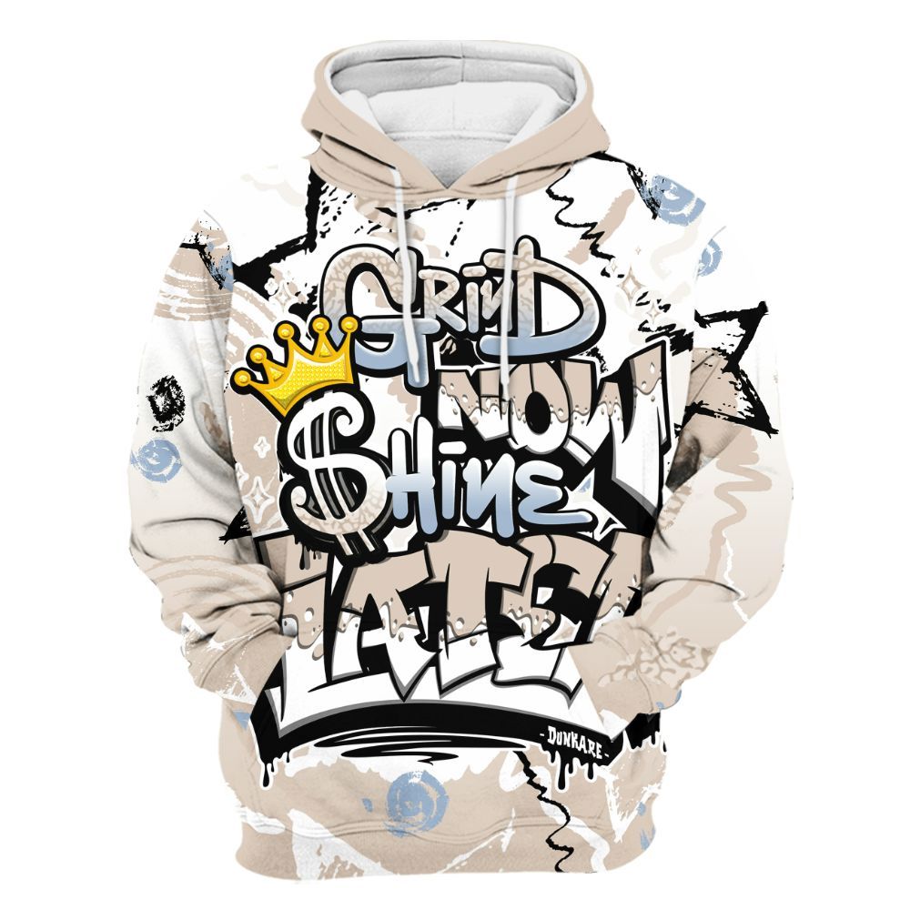 Hoodie To Match Desert Sand 3s - Grind Shine Later Drip All Over Print