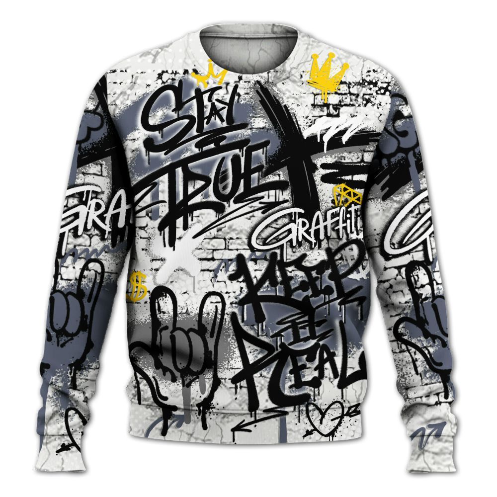 Sweatshirt To Match Air Foamposite Jin Kazama - True It Real Graffiti Streetwear All Over Print
