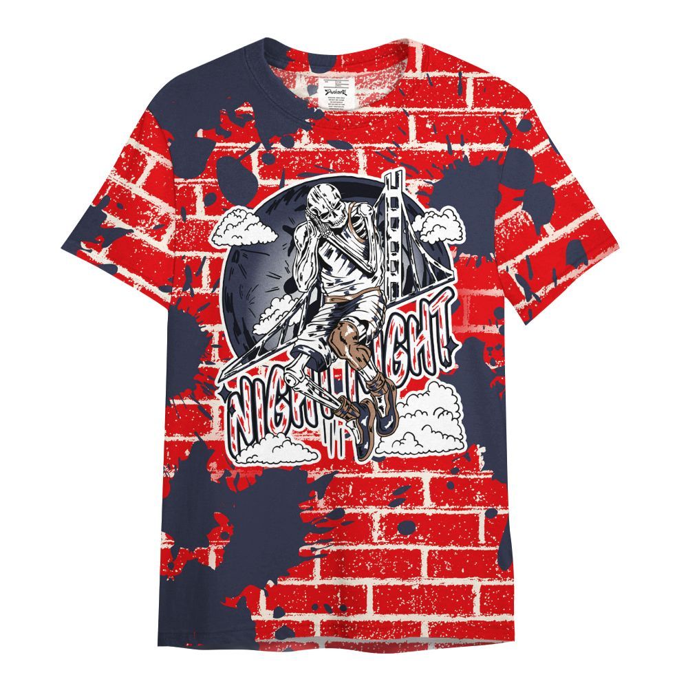 Shirt To Match Low OG Howard University 1s - Seeya Skeleton Brick All Over Print