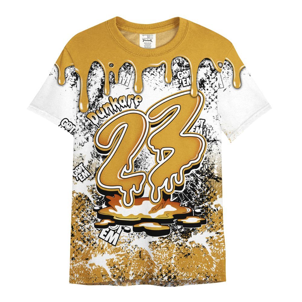 Shirt To Match Dunk Low Wheat Pale Ivory - Dripping 23 Drip All Over Print