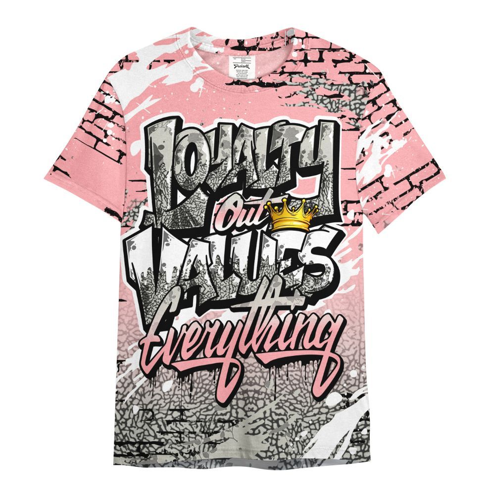 Shirt To Match Retro Wings 3s - Values Of Loyalty Drip All Over Print
