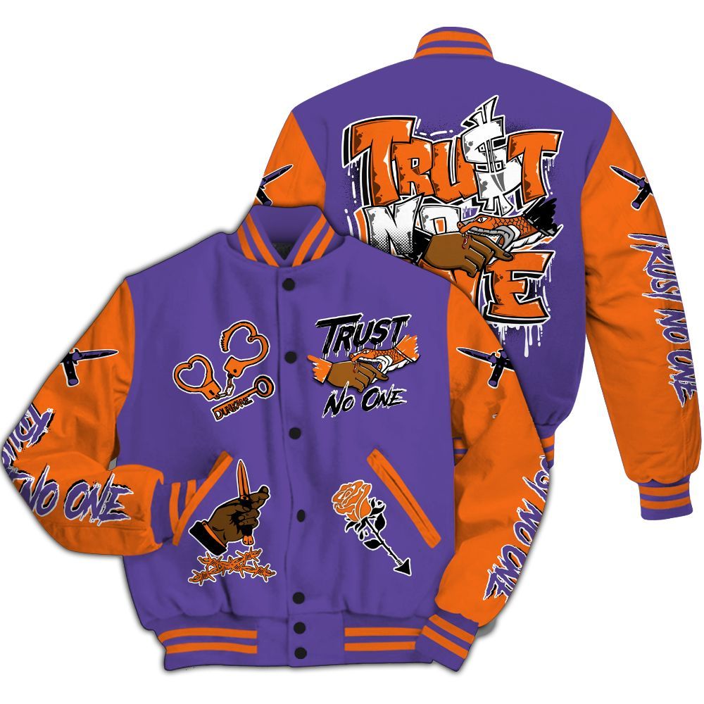 Varsity Jacket To Match Air Max Waffle SP Voltage Purple - Trust No One Dripping All Over Print