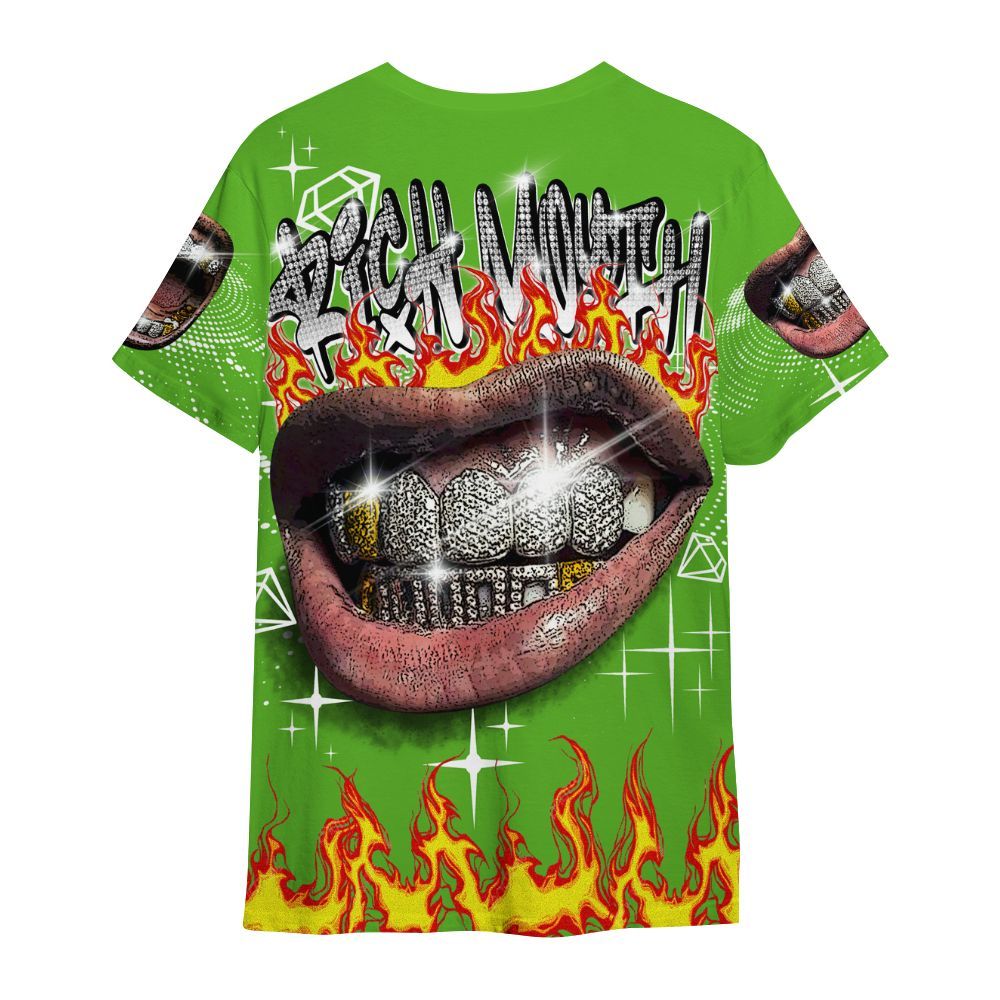 Shirt To Match Air Foamposite One Volt - Rich Mouth Fire Rap Retro 90s All Over Print