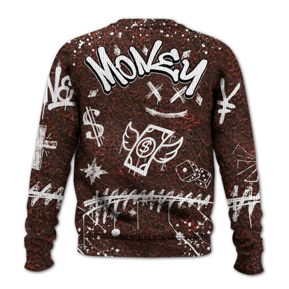 Knitted Sweater To Match Air Force 1 Low Halloween Skull 2024 - Everybody Paid In Full Crayon