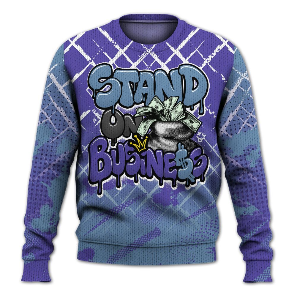 Knitted Sweater To Match Retro Concord 5s - Halftone Stand Business Dripping