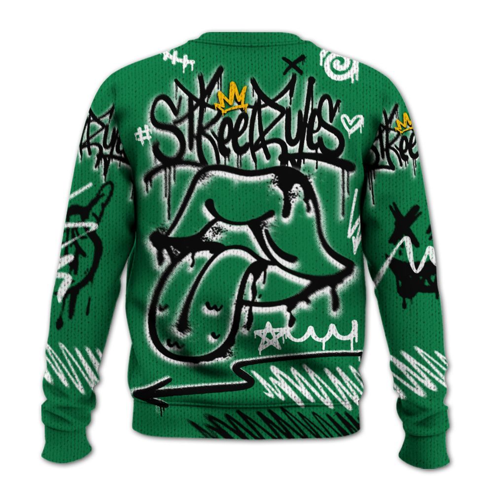 Knitted Sweater To Match Pine Green 13s - Streetwear Break The Rules