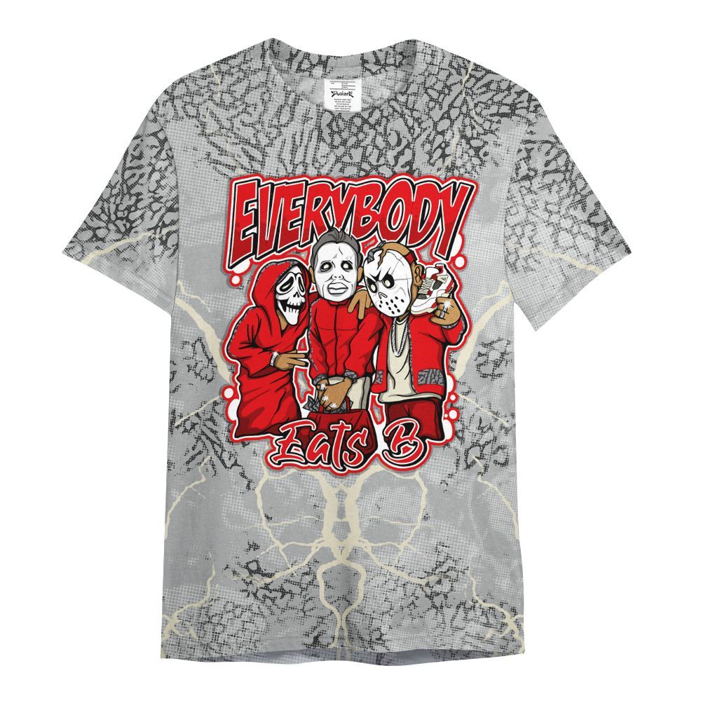 Shirt To Match Cement Grey 3s - Everybody Eatin B Graphic Halloween All Over Print