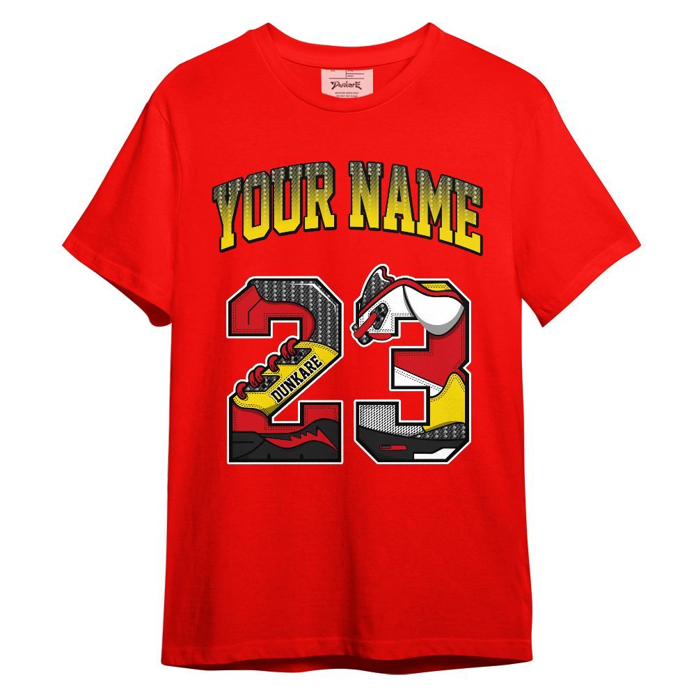 Shirt To Match Ferrari 14s - Custom Name 23 5s Graphic