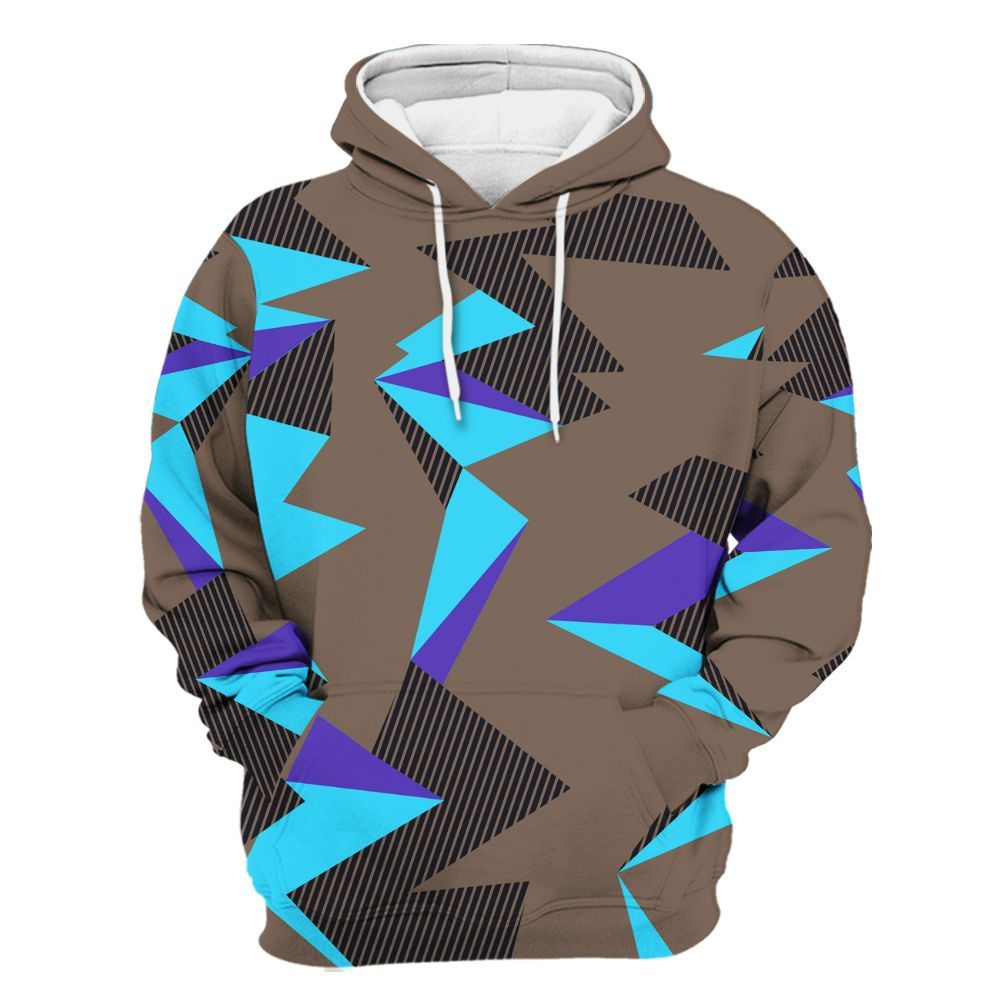 Hoodie To Match Olive Concord 9s - Geometric Camouflage Pattern All Over Print