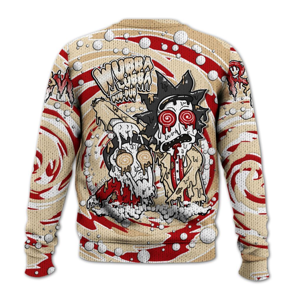 Sweater To Match Dunk Low Strawberry Waffle - Wubba Rick Drip Graphic