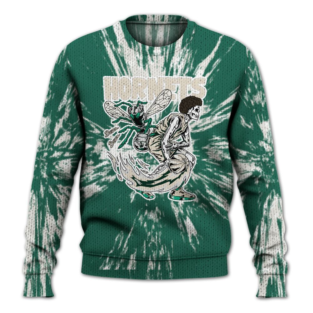 Knitted Sweater To Match Oxidized Green 4s - Hornets Skeleton Luxury