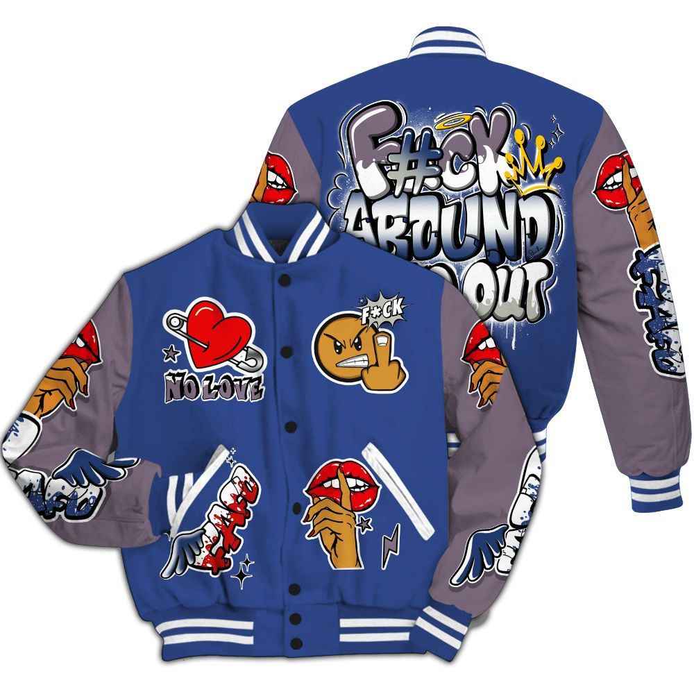 Varsity Jacket To Match Low OG Voodoo Alternate 1s - FK Around Find Out All Over Print