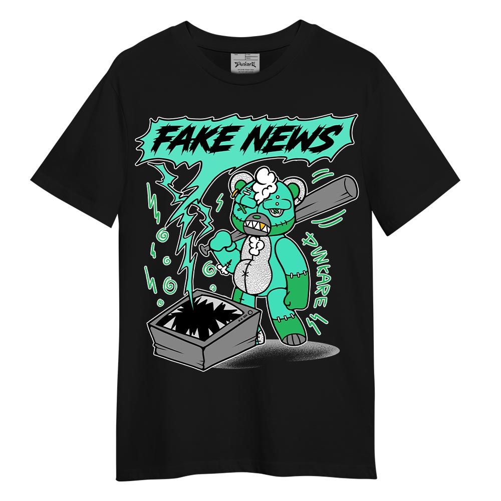 Shirt To Match Black Green Glow 3s T-- False News Hugz T-Shirt Unisex