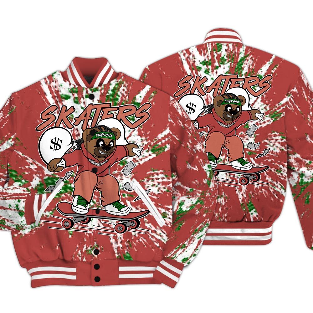 Varsity Jacket To Match Dune Red 13s - Skaters Bear Luxury Varsity Jacket Unisex