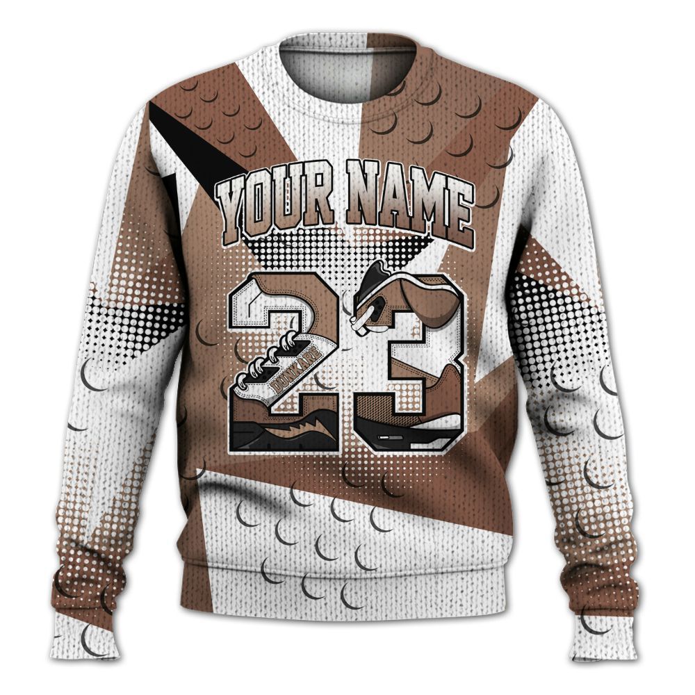 Knitted Sweater To Match KD 4 Christmas - Poly Custom Name Number 23 5s