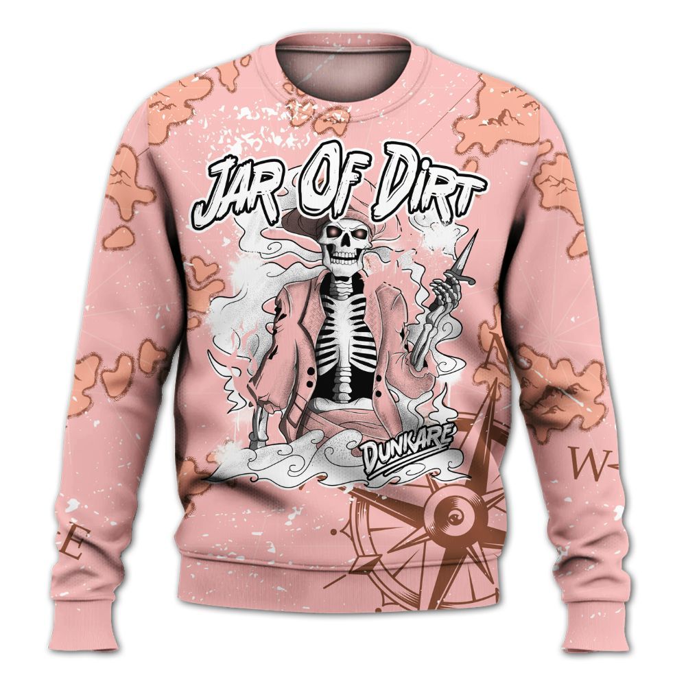 Sweatshirt To Match Low Legend Pink 11s - Skeleton Jar Of Dirt Retro All Over Print