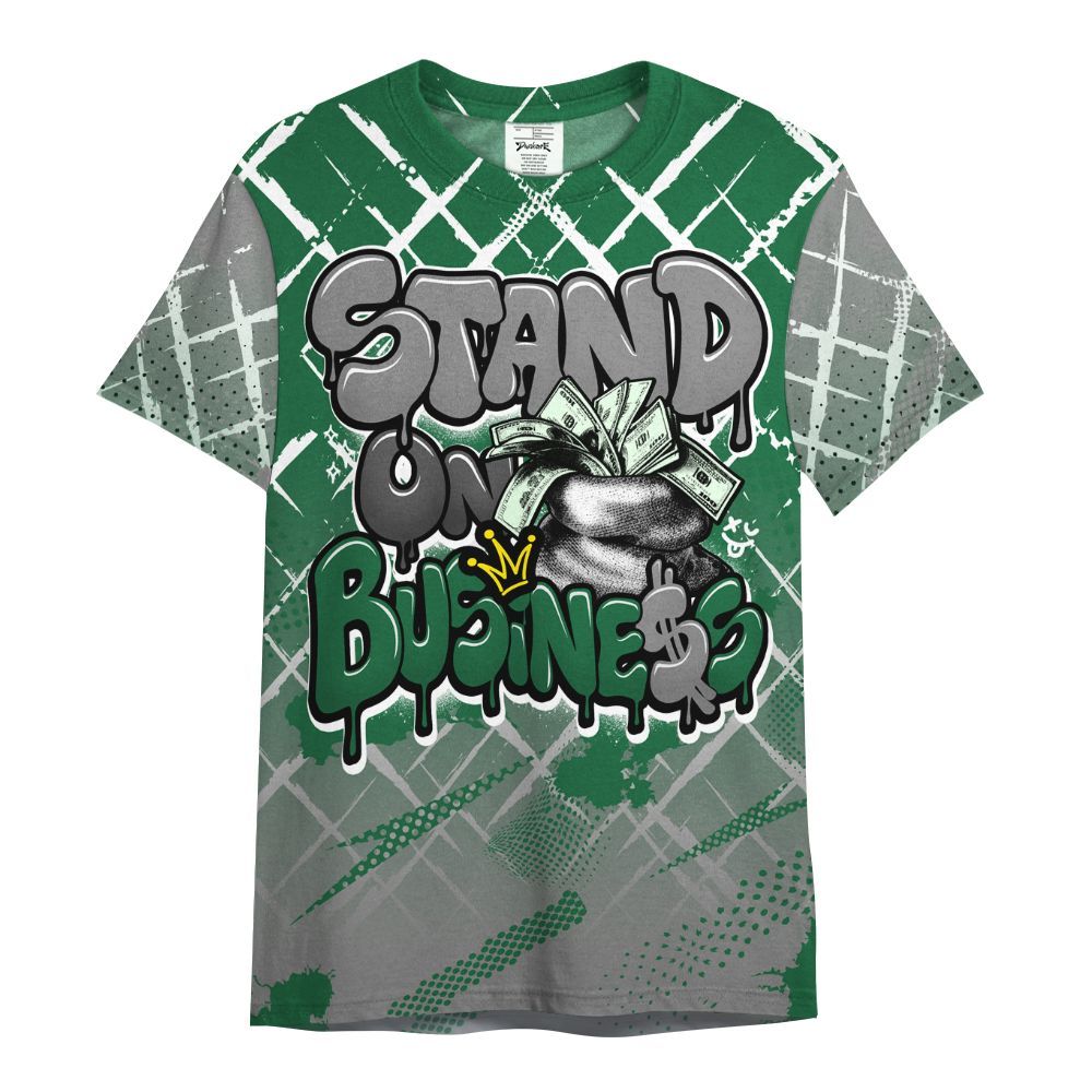 Shirt To Match High Gorge Green 1s - Halftone Stand Business Dripping All Over Print