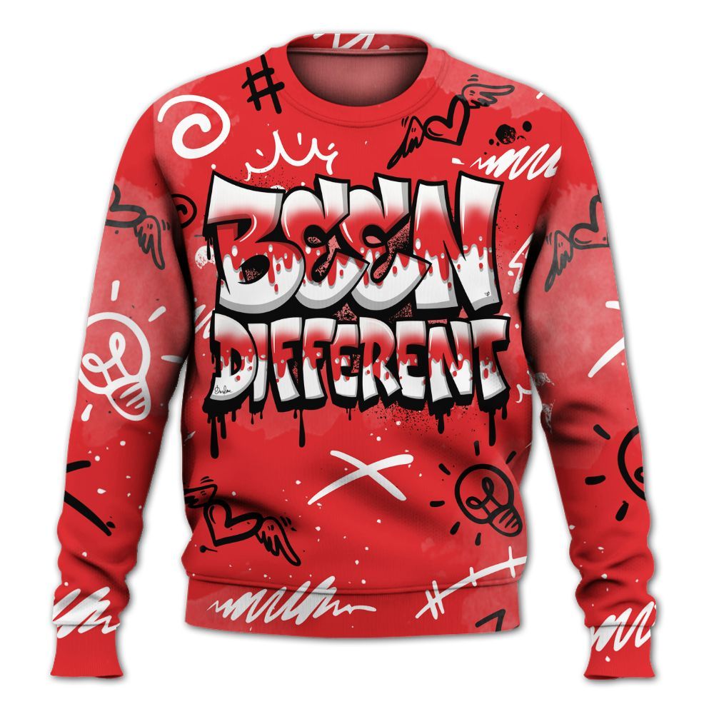 Sweatshirt To Match Chile Red 9s - Drip Been Di2ferent All Over Print
