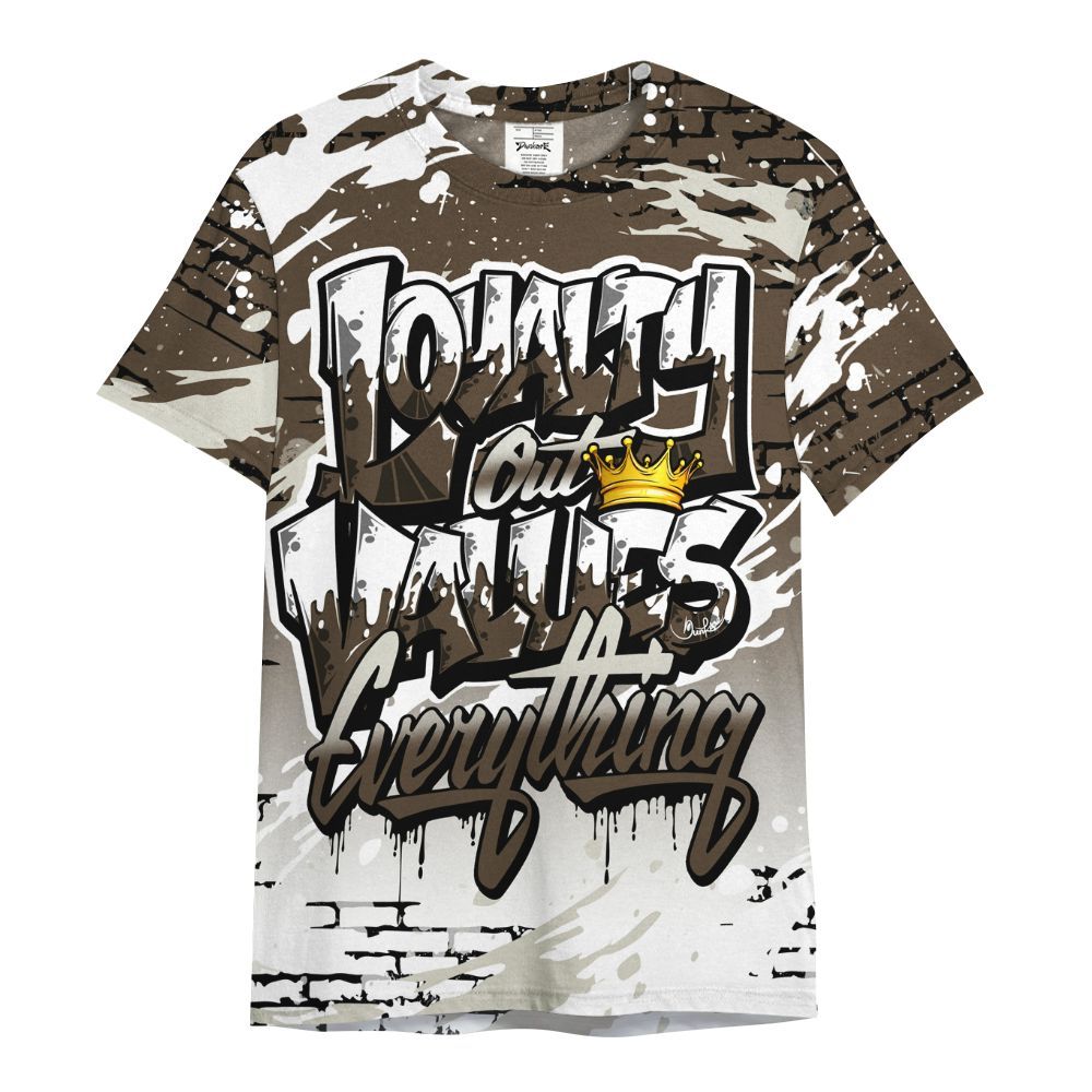 Shirt To Match Palomino 1s - Values Of Loyalty Drip All Over Print