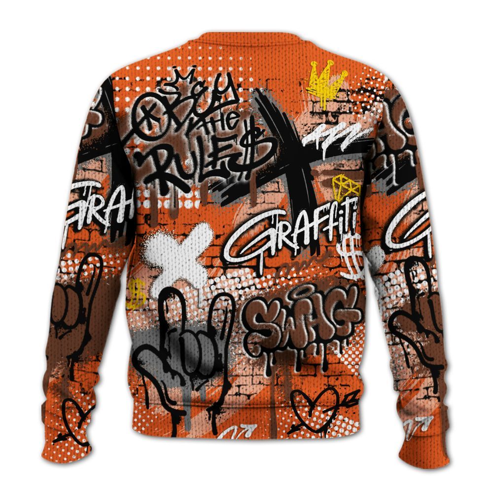 Knitted Sweater To Match High OG Starfish 1s - True It Real Graffiti Streetwear