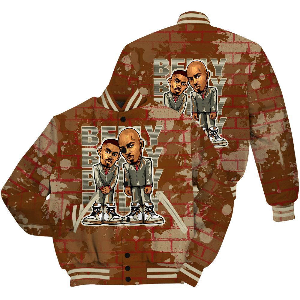 Varsity Jacket To Match Archaeo Brown 5s Shirt - Belly Sneakers Graphic Halloween All Over Print