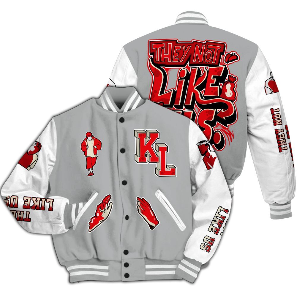Varsity Jacket To Match Cement Grey 3s - Dislike Us Graphic All Over Print