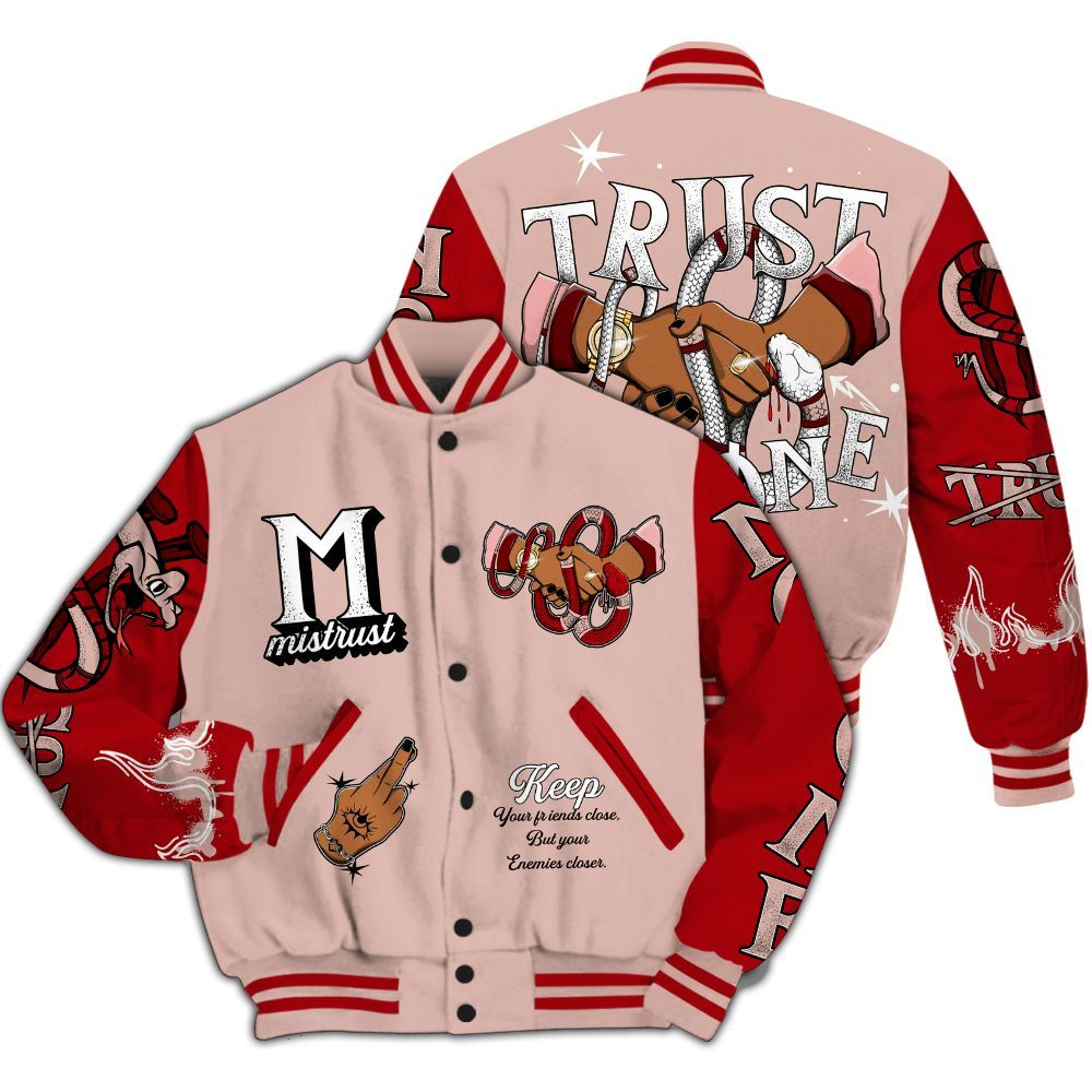 Varsity Jacket To Match Low Valentines Day 1s - Trust No One Snake-Bite Street Style All Over Print