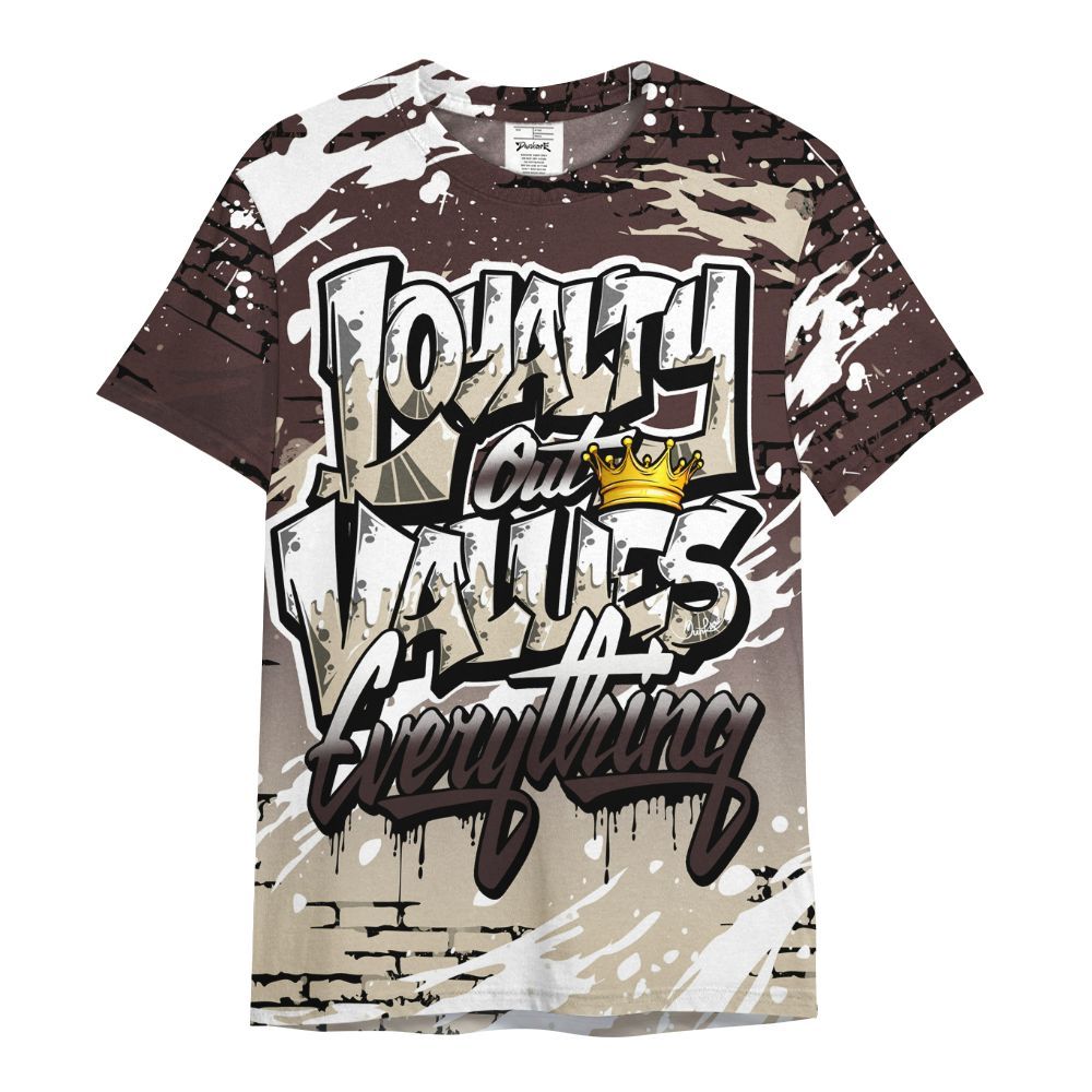 Shirt To Match Burgundy Crush 3s - Values Of Loyalty Drip All Over Print