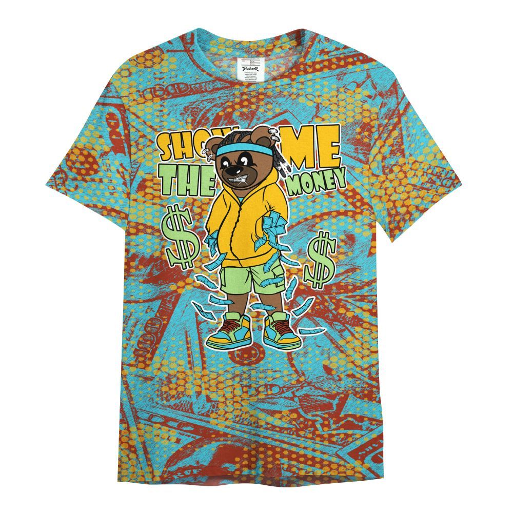 Shirt To Match SB Dunk Di'Orr Greenwood - Show Me Bear Banknotes Art All Over Print
