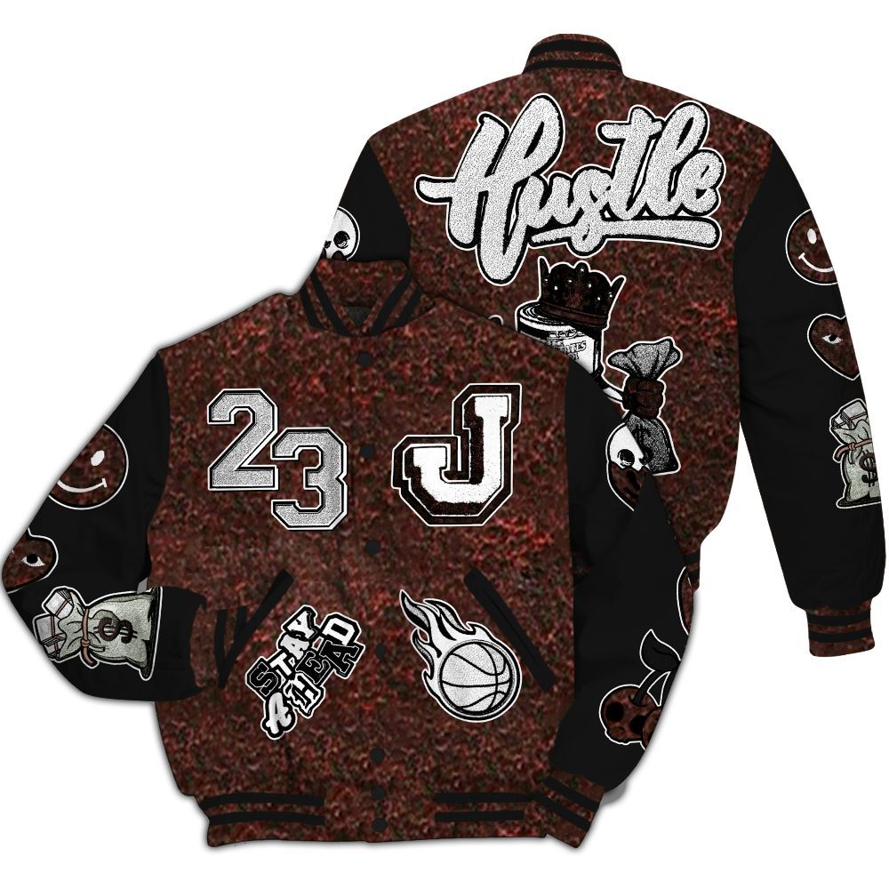 Varsity Jacket To Match Air Force 1 Low Halloween Skull 2024 - Hustles Money Number 23 All Over Print