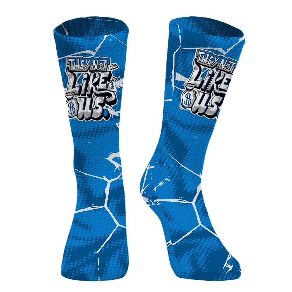 Sock To Match Military Blue 4s - Dislike Us Graphic Crack