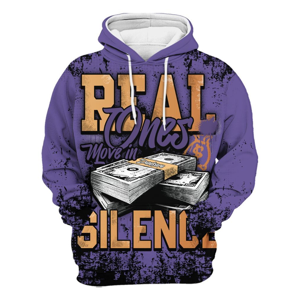 Hoodie To Match Book Sunset 1s - Move In Silence Money Street Retro All Over Print