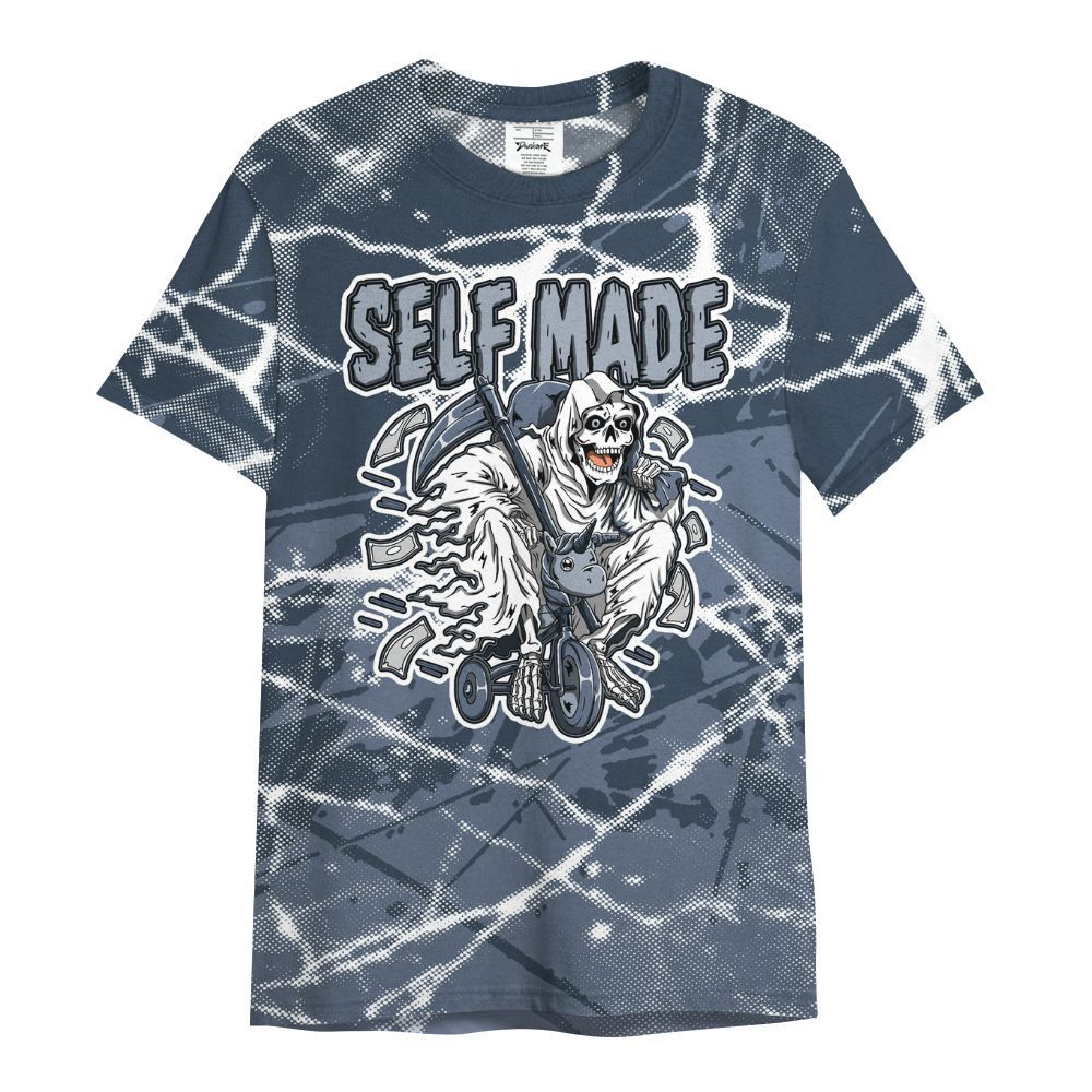 Shirt To Match Low Diffused Blue 11s - Self Make Skeleton Profound All Over Print