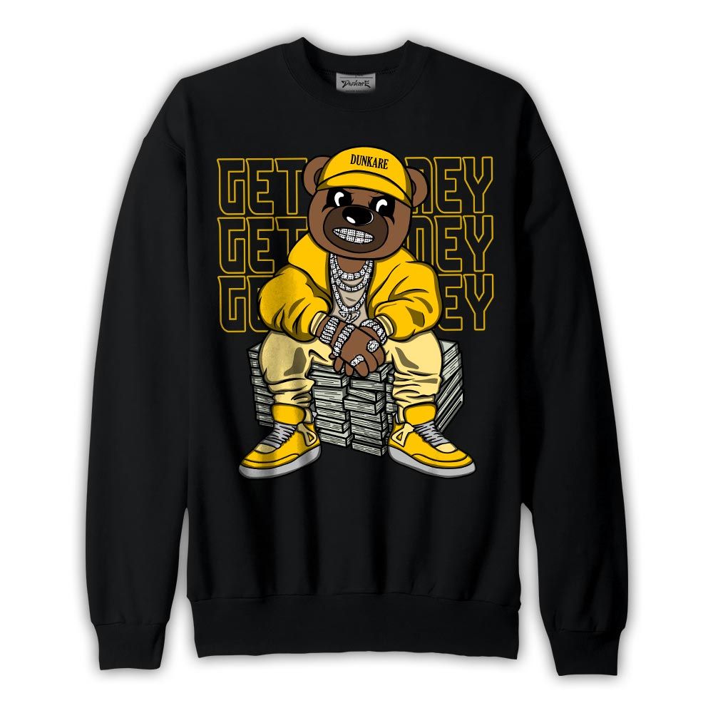 Sweatshirt To match Vivid Sulfur 4s Sweatshirt - Get Money Bear Graphic