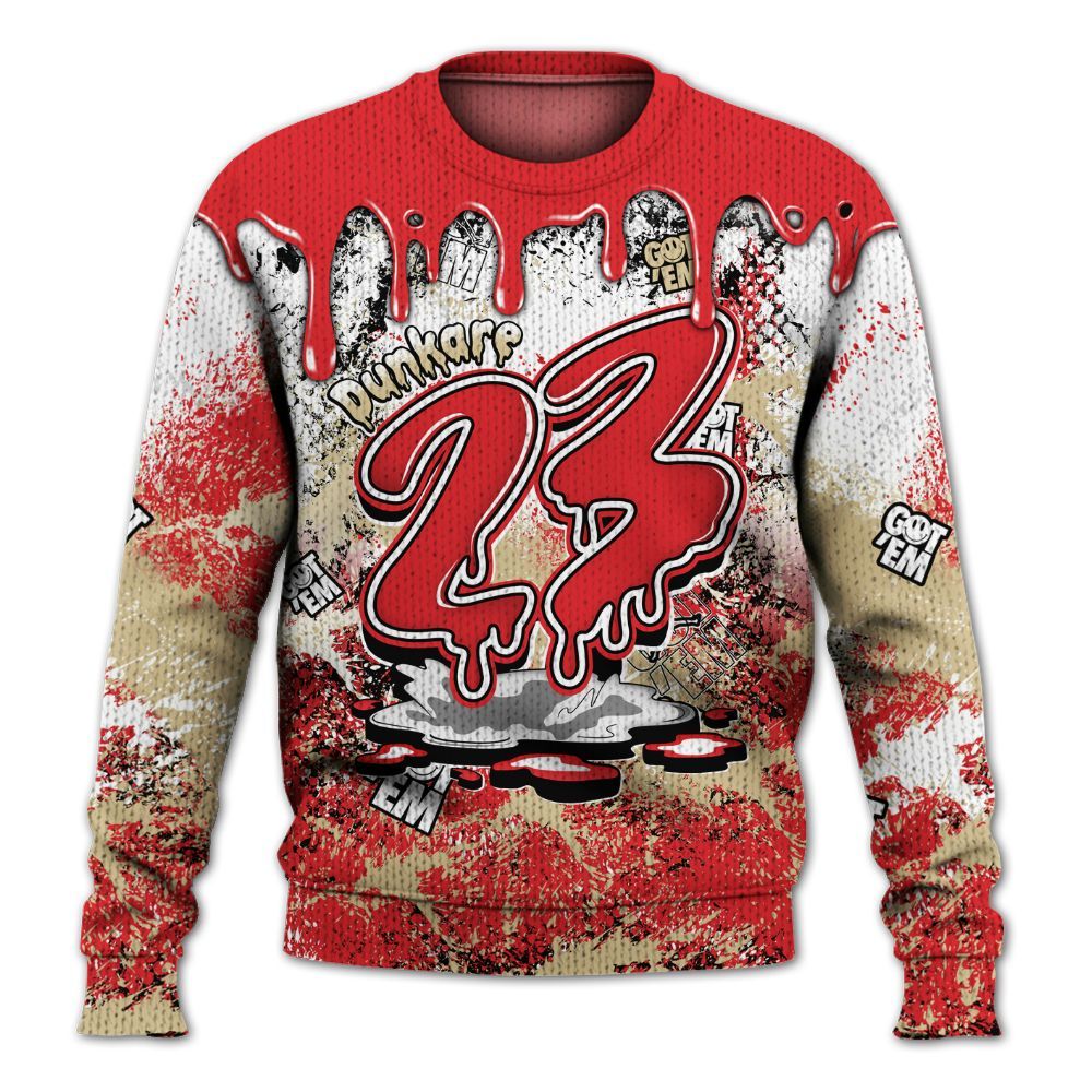 Knitted Sweater To Match Prime 93 Fire Red - Dripping 23 Drip