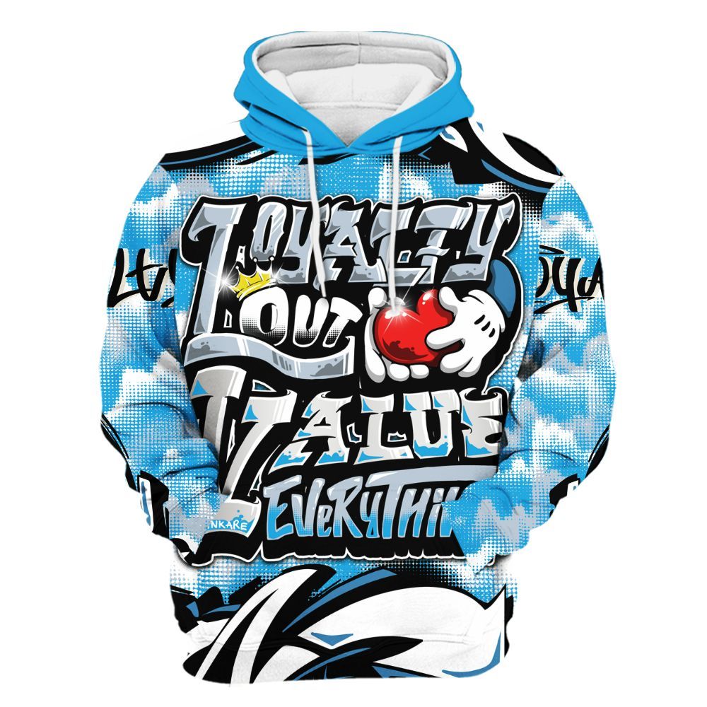 Hoodie To Match University Blue Low 2026 11s - Loyalty Out Value Graffiti All Over Print