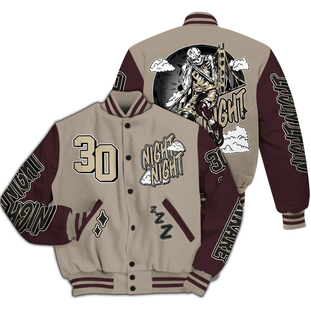Varsity Jacket To Match AMM Retro Phantom 4s - Seeya Skeleton All Over Print