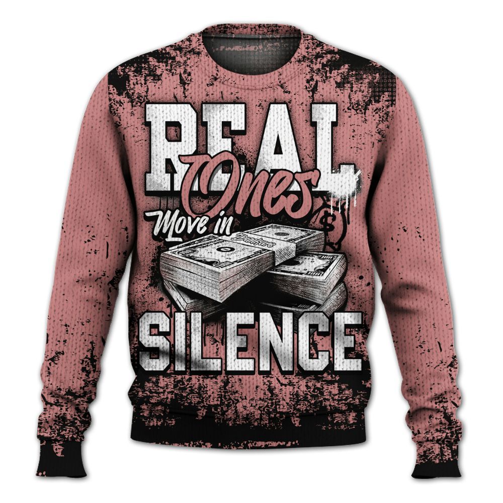 Knitted Sweater To Match Low OG Rust Pink 1s - Move In Silence Money Street Retro