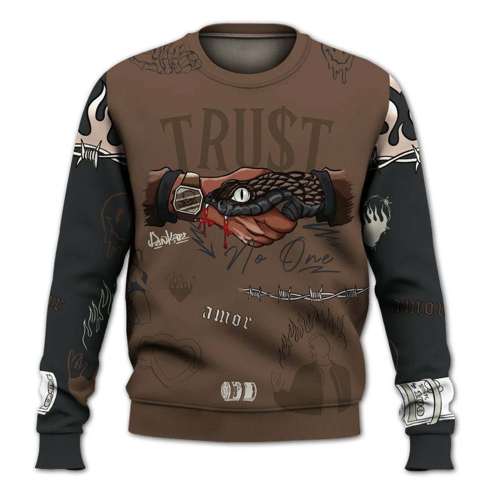 Sweatshirt To Match Palomino 1s - Snake Trust No One All Over Print