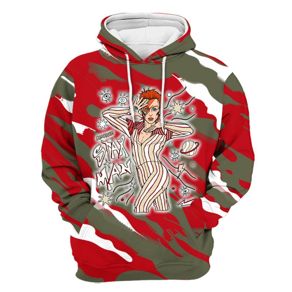 Hoodie To Match Travis Scott Low OG Medium Olive 1s - Starmans Graphics Colored All Over Print