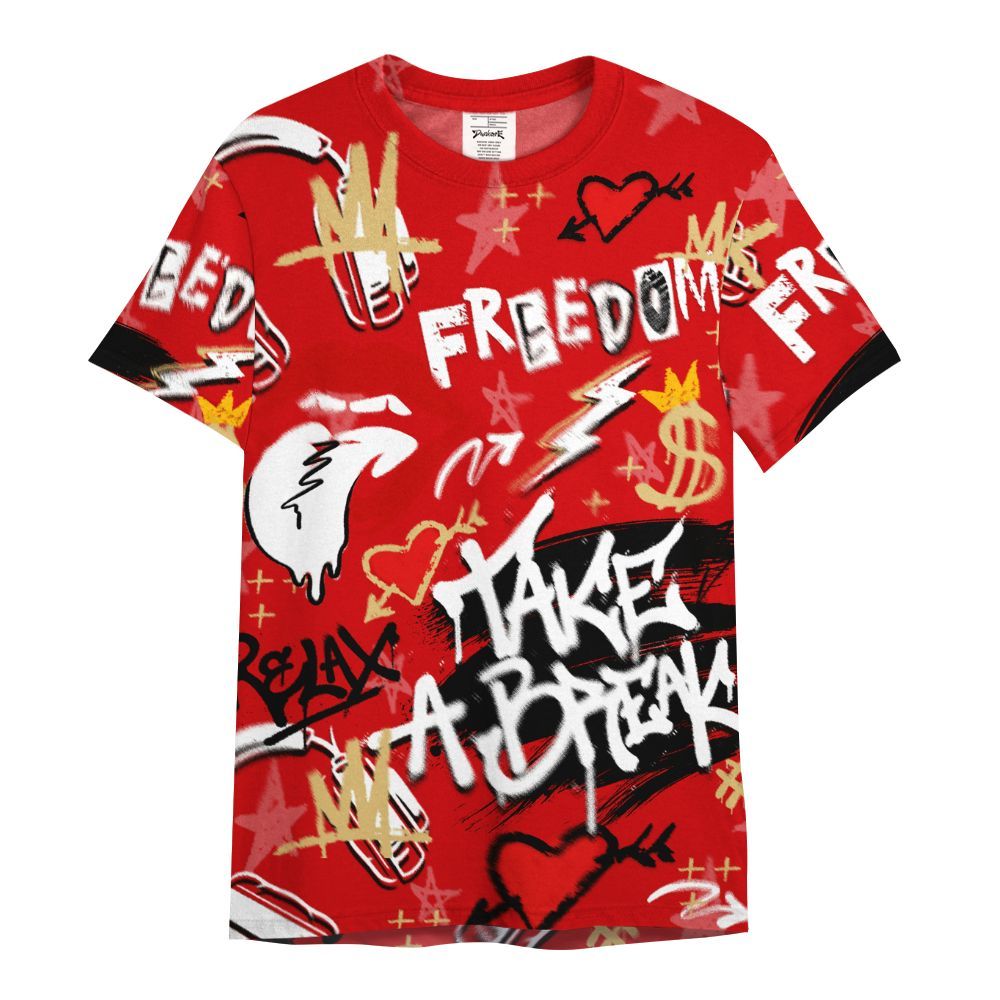 Shirt To Match Ja 2 Halloween - Take Break Freedom Graffiti Streetwear All Over Print