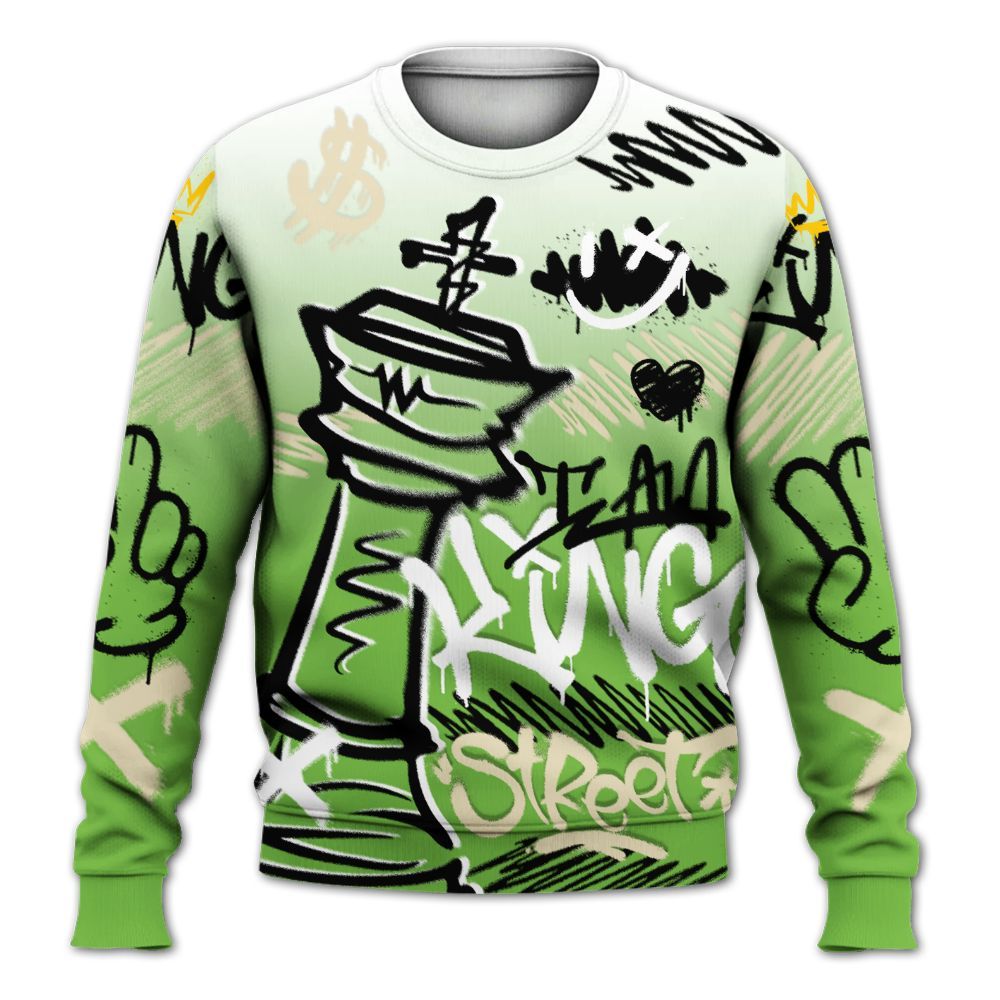 Sweatshirt To Match Air Max Waffle SP Action Green - Street King Chess Streetwear All Over Print