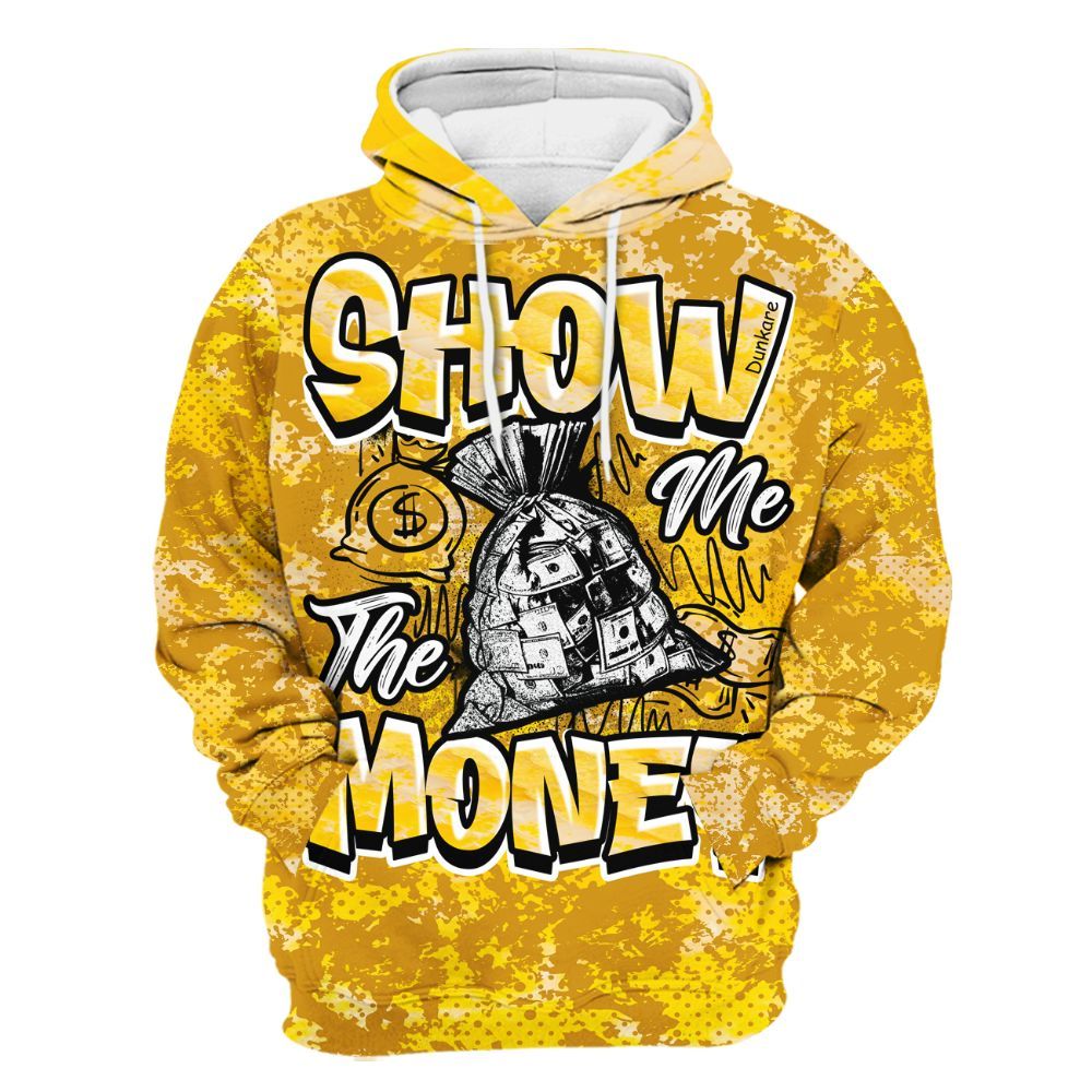 Hoodie To Match Low Yellow Python 11s - Show Me The Money Retro All Over Print